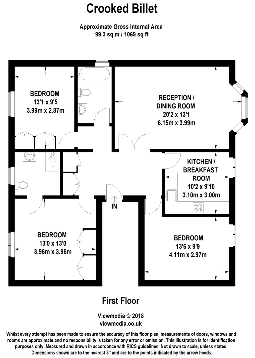 3 Bedrooms Flat to rent in Crooked Billet, London SW19