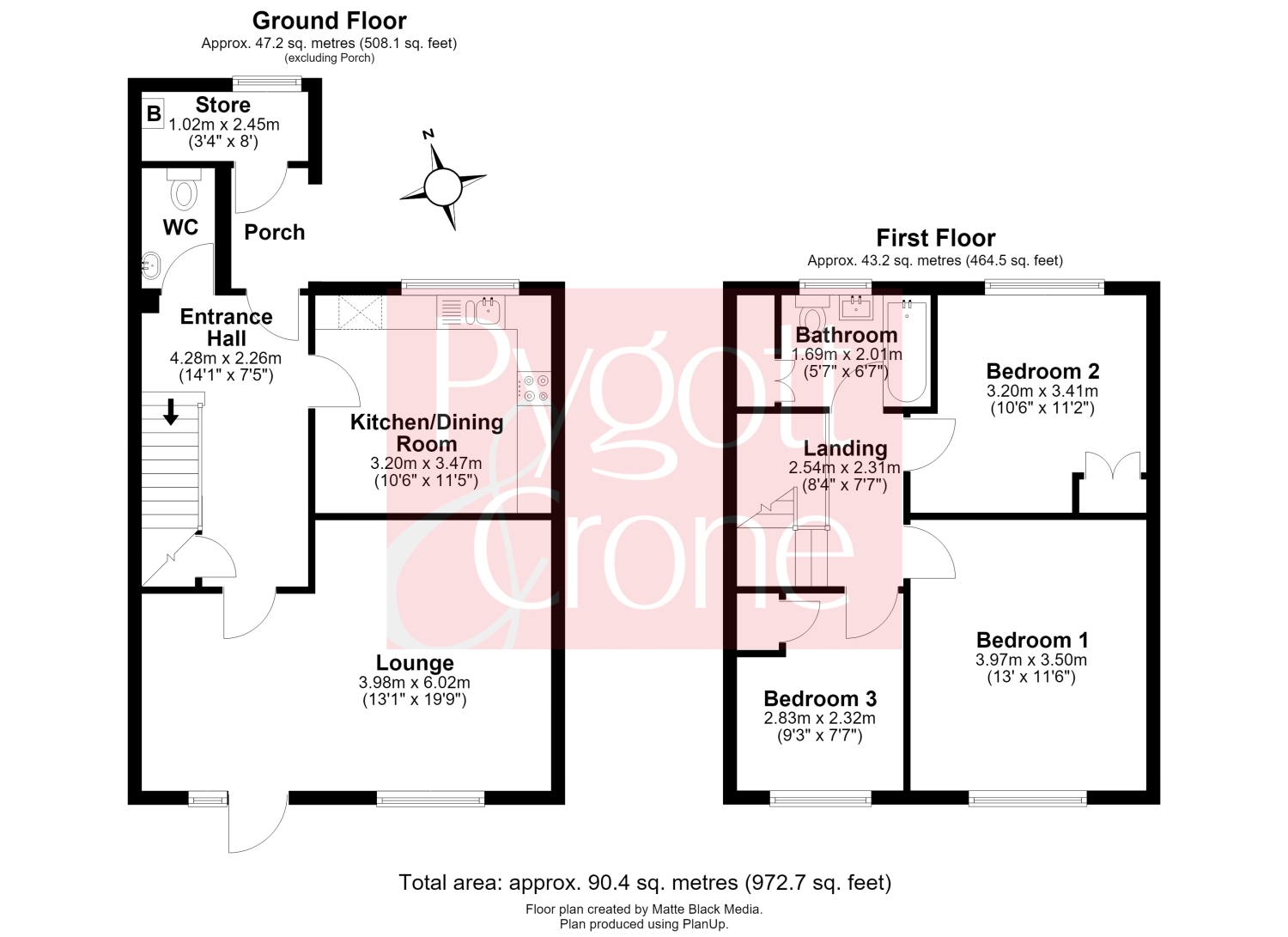 74, Bradford Road, Boston floorplan