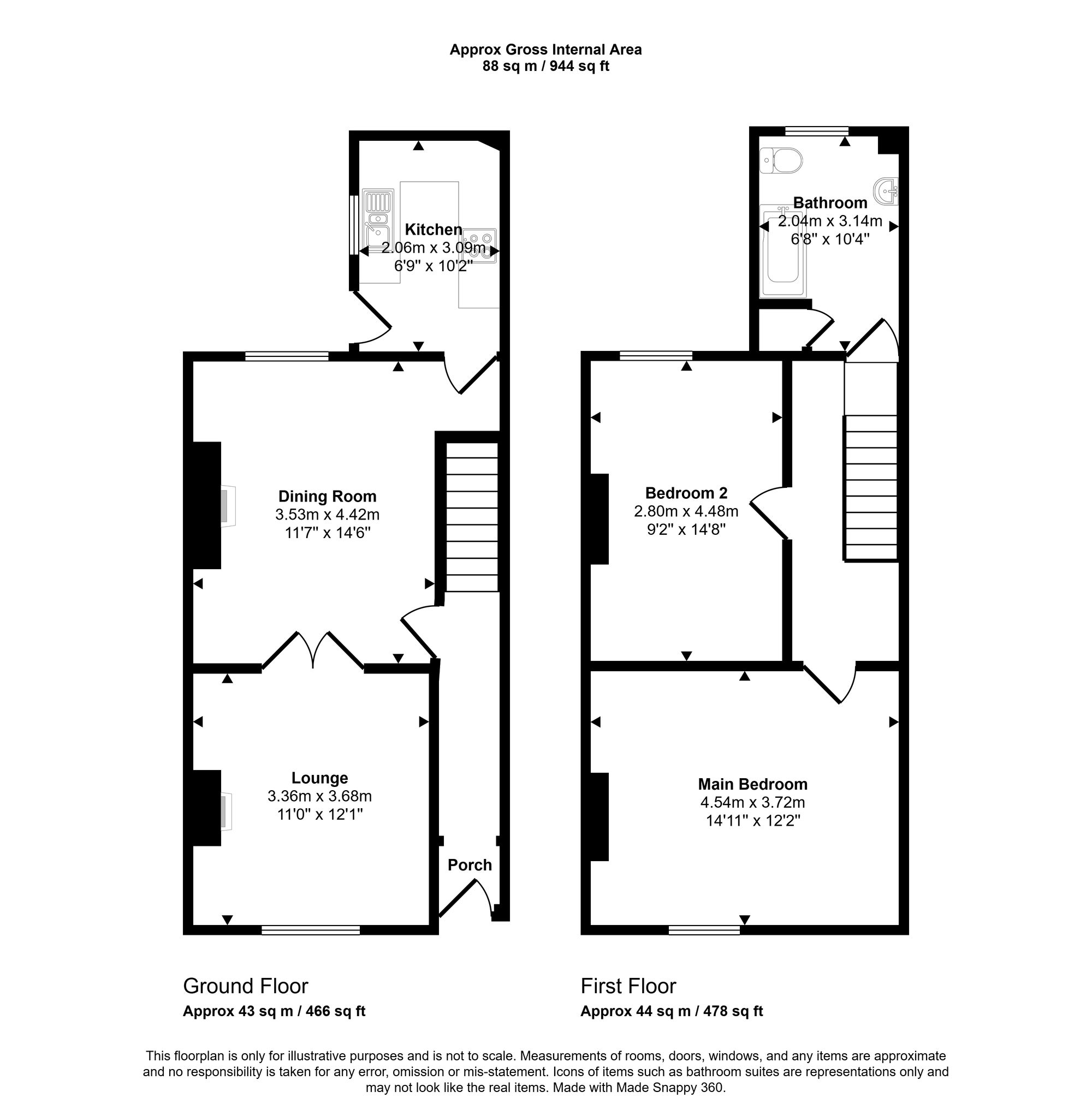 38 Brookhouse Street, Wigan floorplan