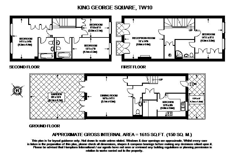 4 Bedrooms  to rent in King George Square, Richmond TW10