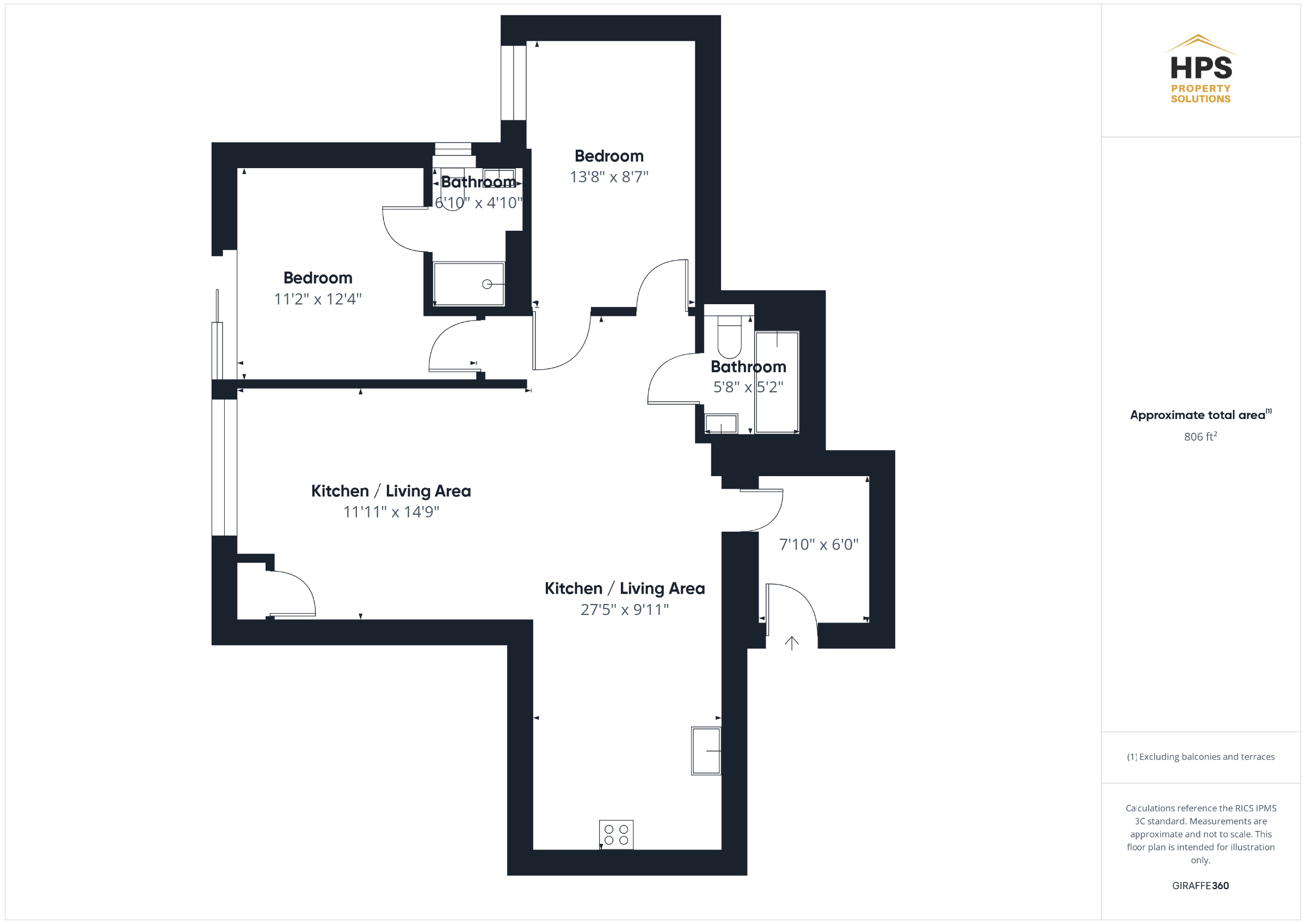 Flat 1, Hills Court, Cambridge floorplan
