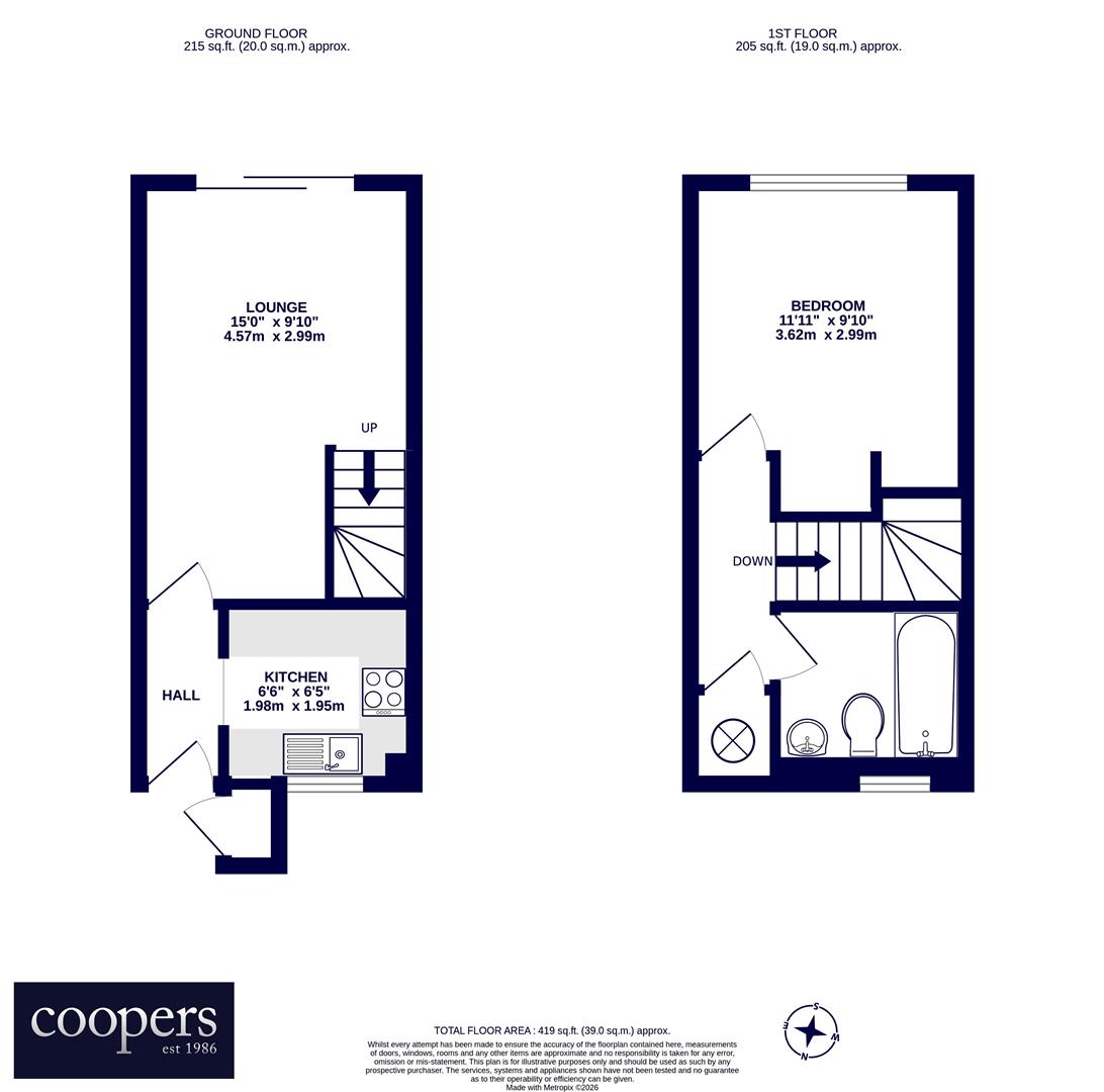 9, Robins Close, Uxbridge floorplan