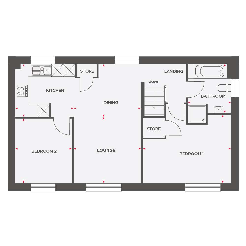 129, Trevemper Road, Newquay floorplan