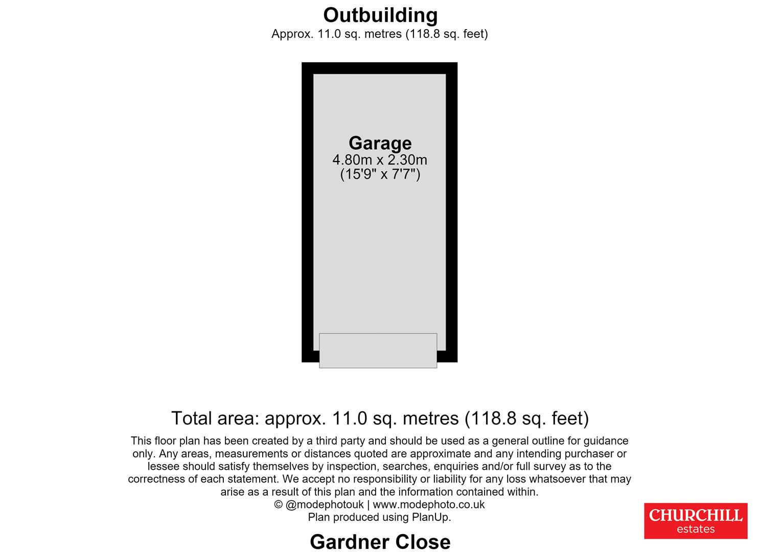 Garage, 22, Gardner Close, Wanstead floorplan