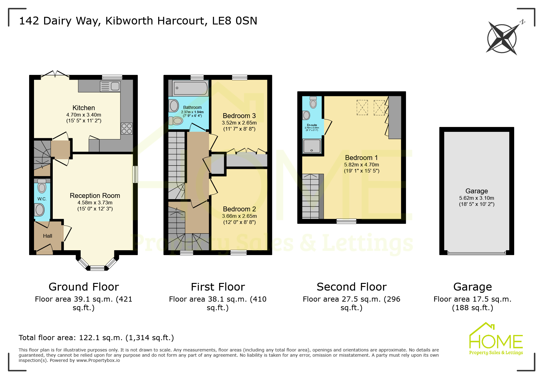 142 Dairy Way, Leicester floorplan