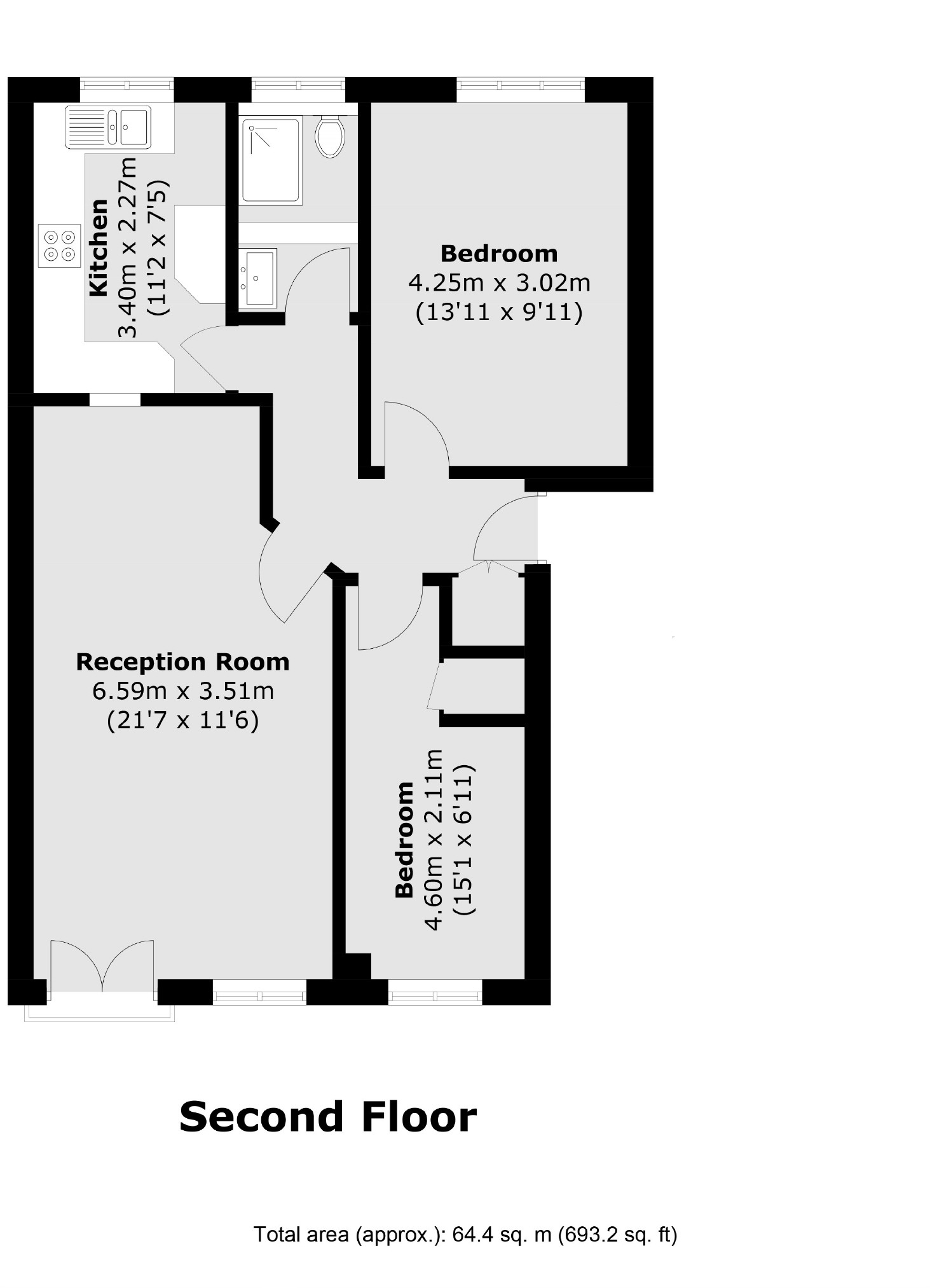 12A, St. Peters Way, London floorplan