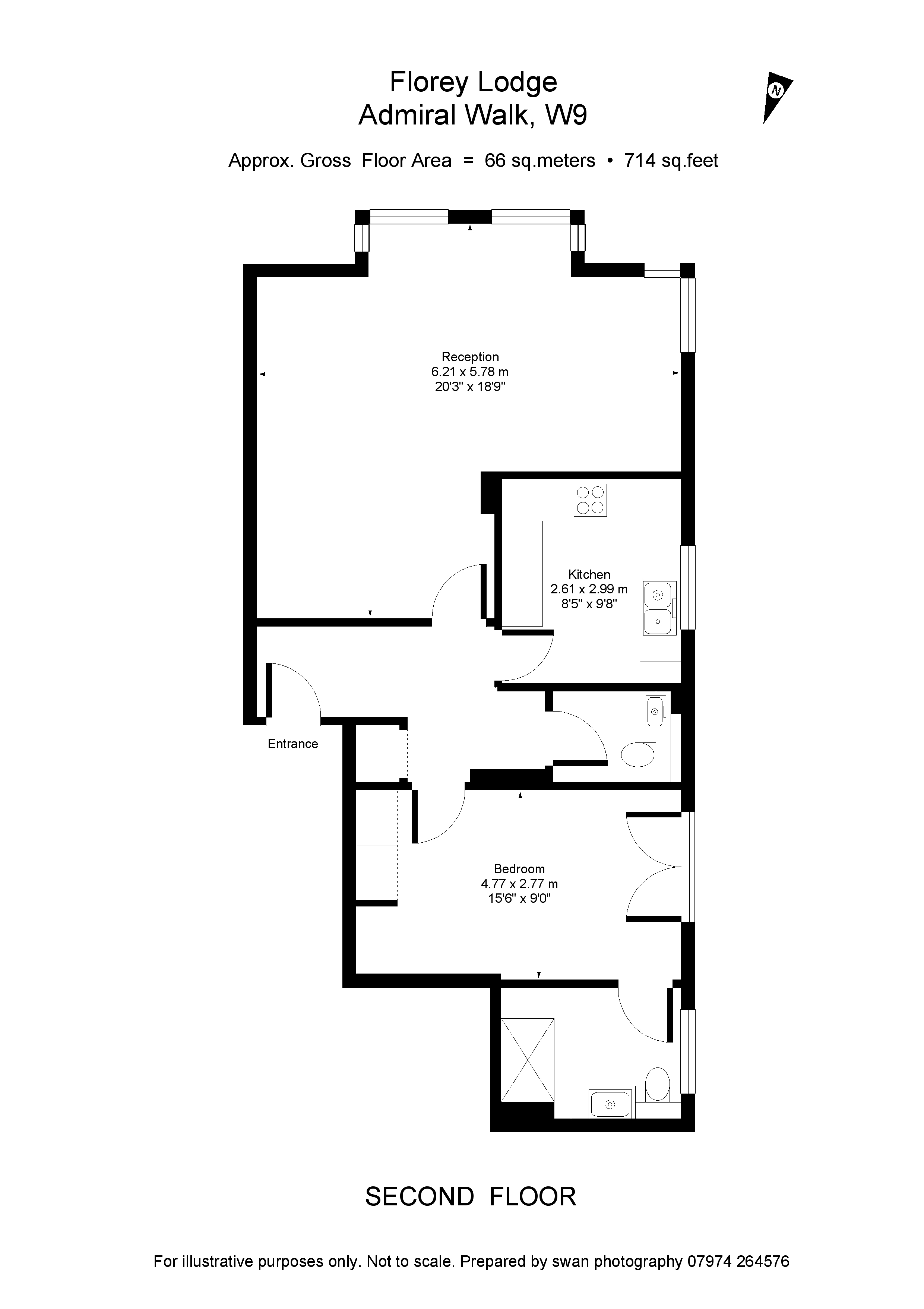 1 Bedrooms Flat to rent in Florey Lodge, Carlton Gate, Admiral Walk, Maida Vale, London W9