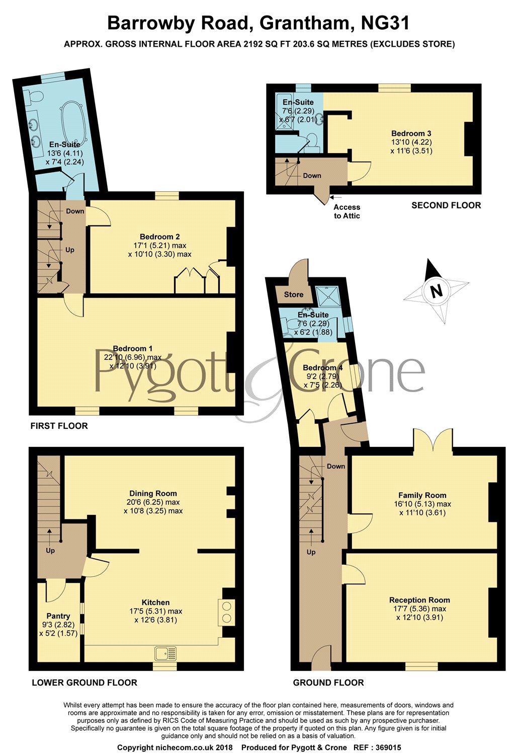 4 Bedrooms Terraced house for sale in Barrowby Road, Grantham NG31