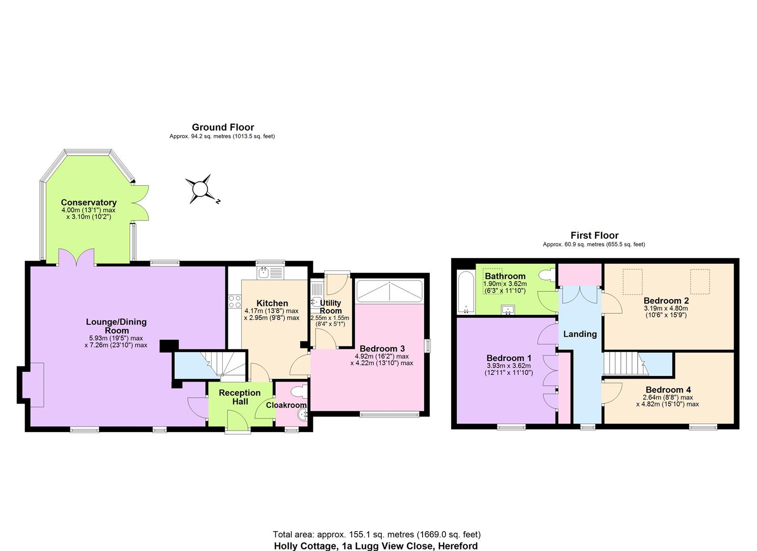 Holly Cottage, 1A Lugg View Close, Hereford floorplan