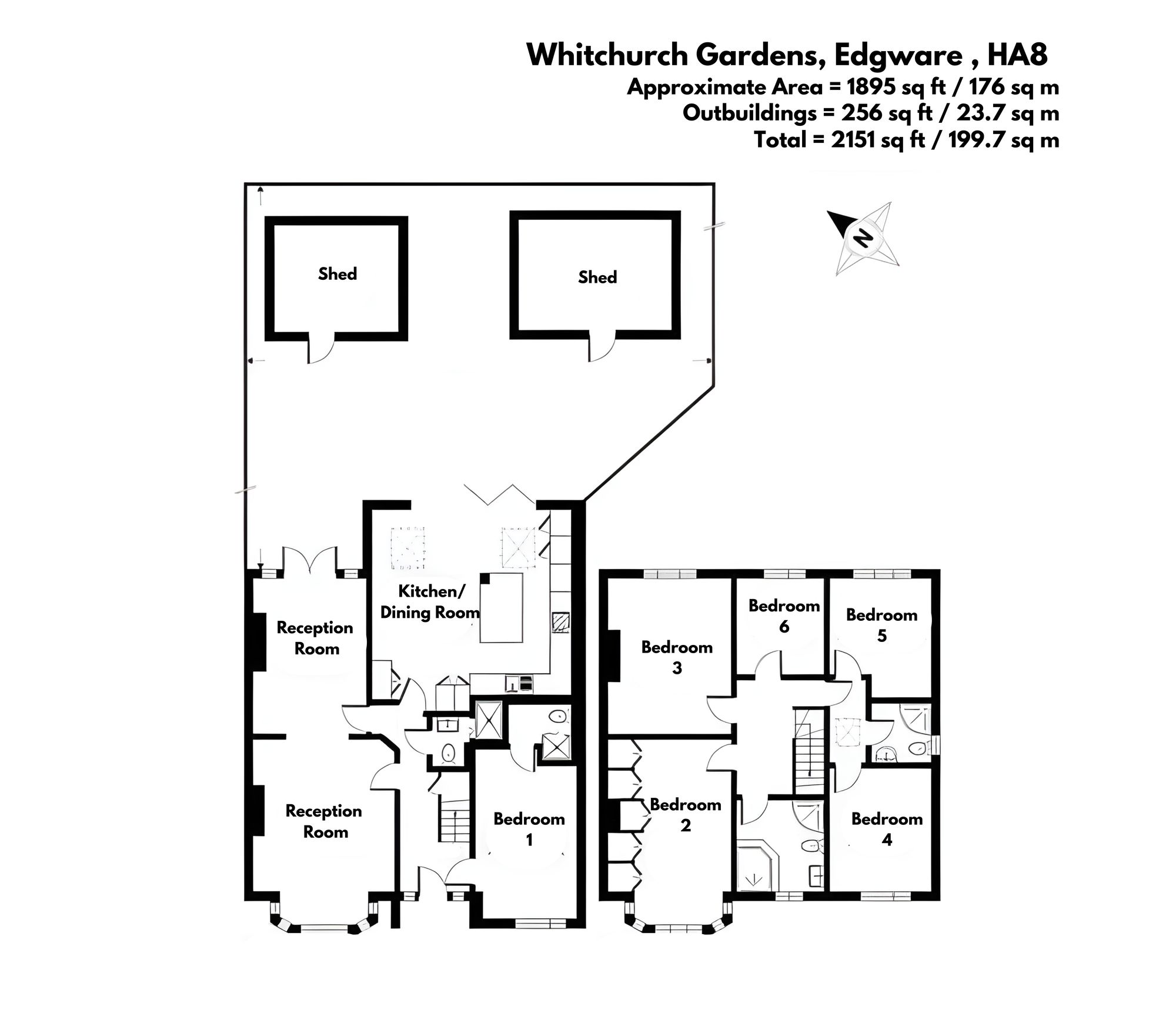 60 Whitchurch Gardens, Edgware floorplan