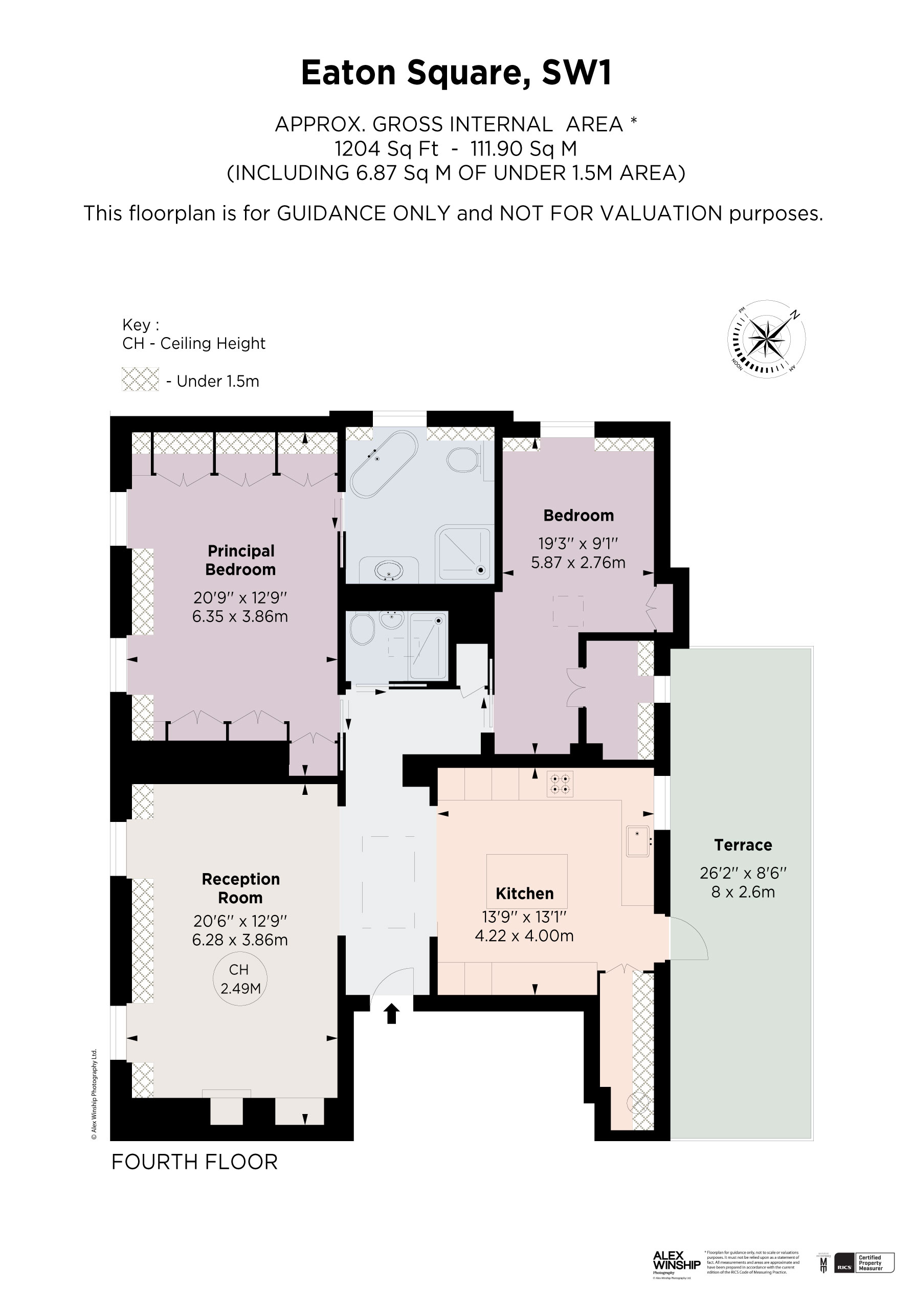 Flat K, 1-4, Eaton Square, London floorplan