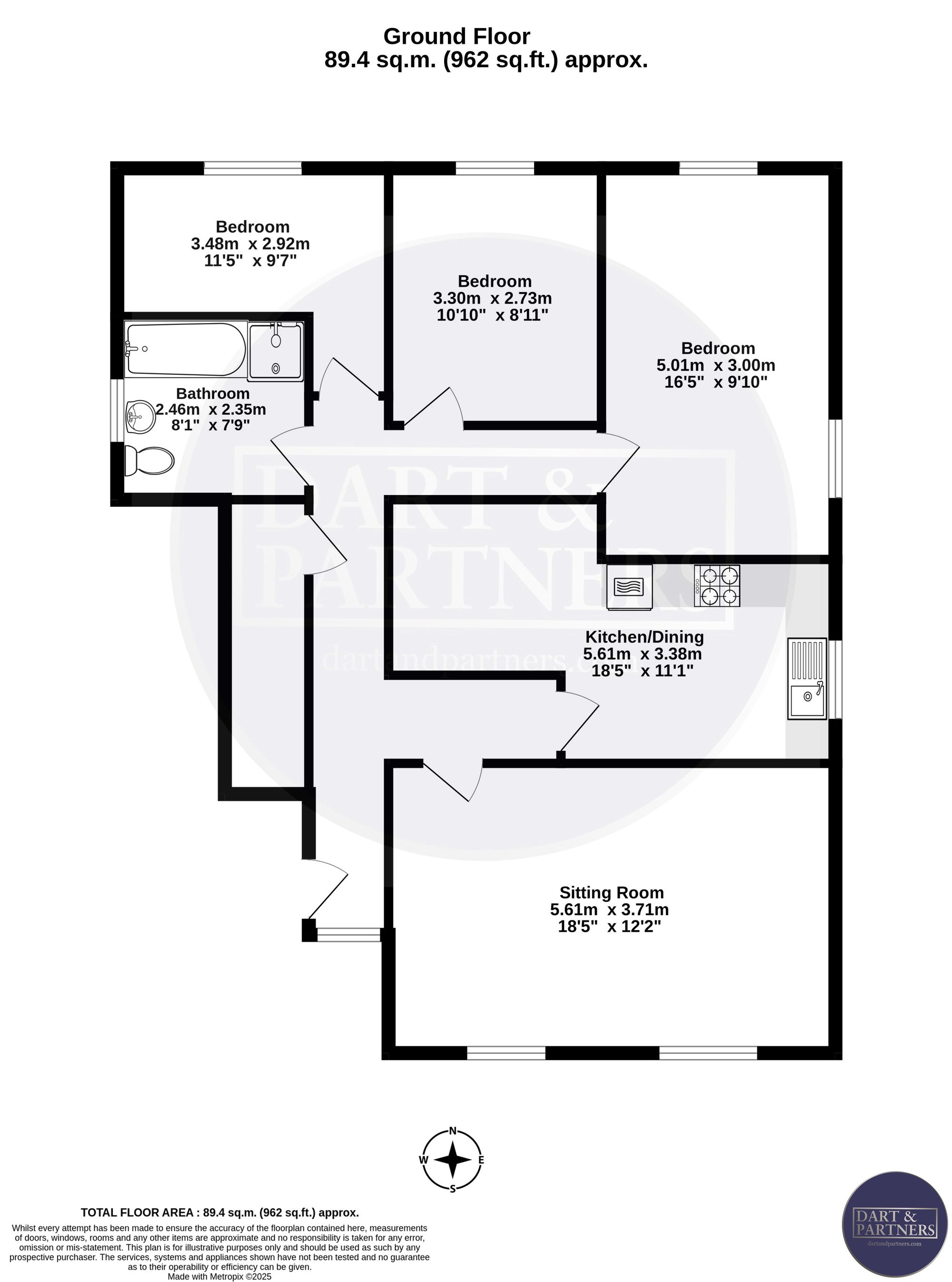 Flat 4, Valetta House Plantation Terrace, Dawlish floorplan