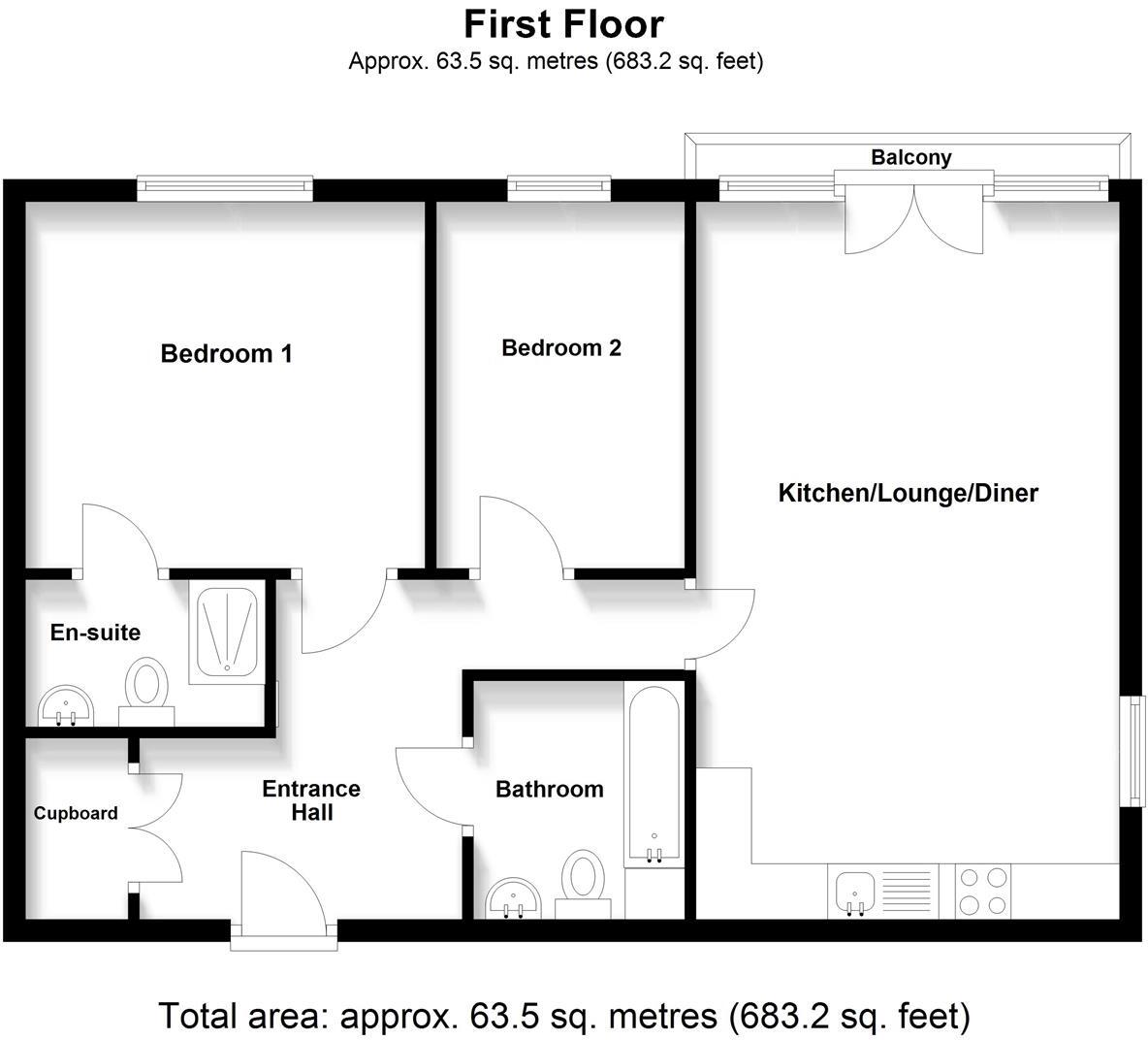 11 Chilton House,, Giles Crescent, Hertfordshire floorplan