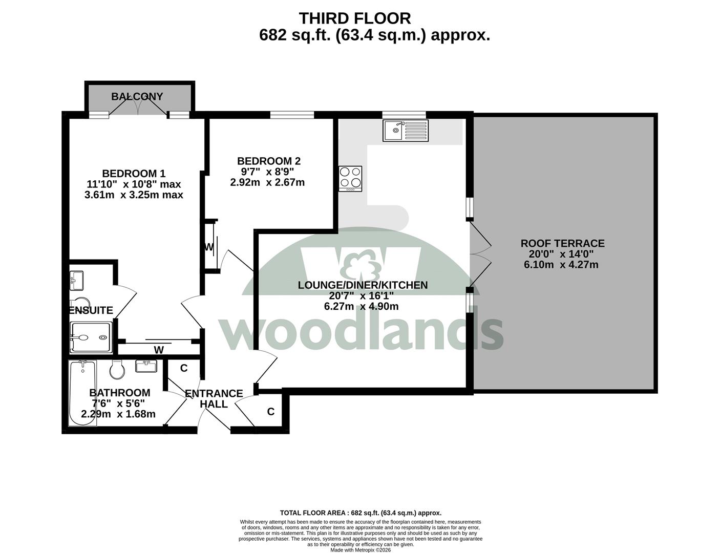 Flat 11, 218, London Road, East Grinstead floorplan