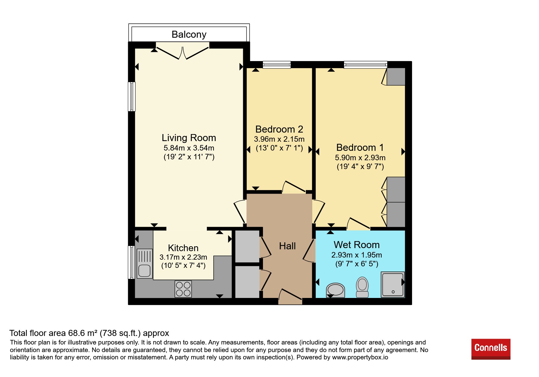 Flat 29, Fernleigh, Buttercross Lane, Witney floorplan