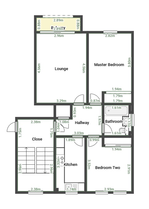 61, Battery Park Avenue, Greenock floorplan