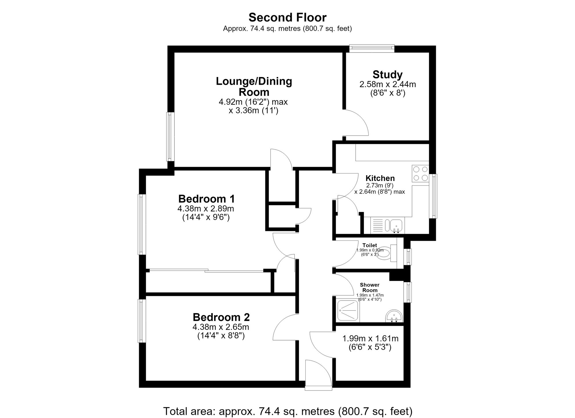34 Shakespeare, Royston floorplan