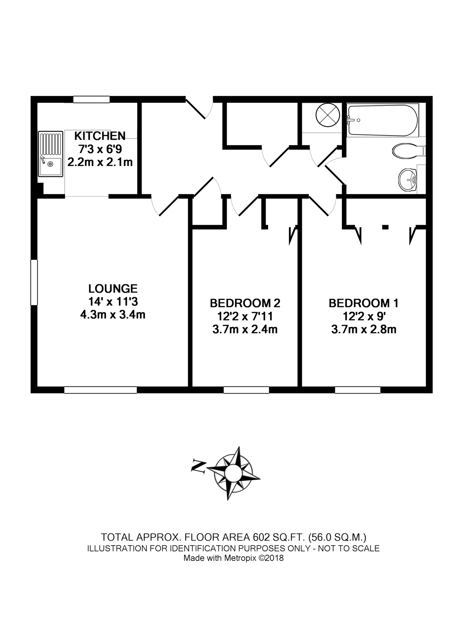 2 Bedrooms Flat to rent in Danesmead Close, York YO10