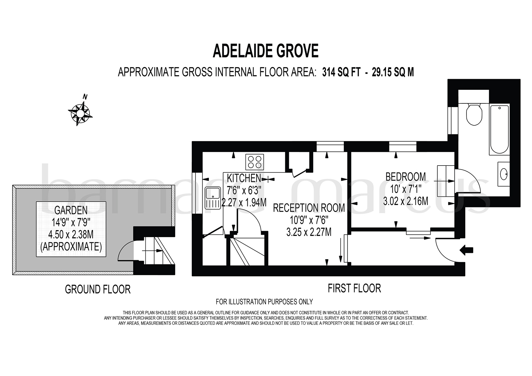 85a, Adelaide Grove, London floorplan