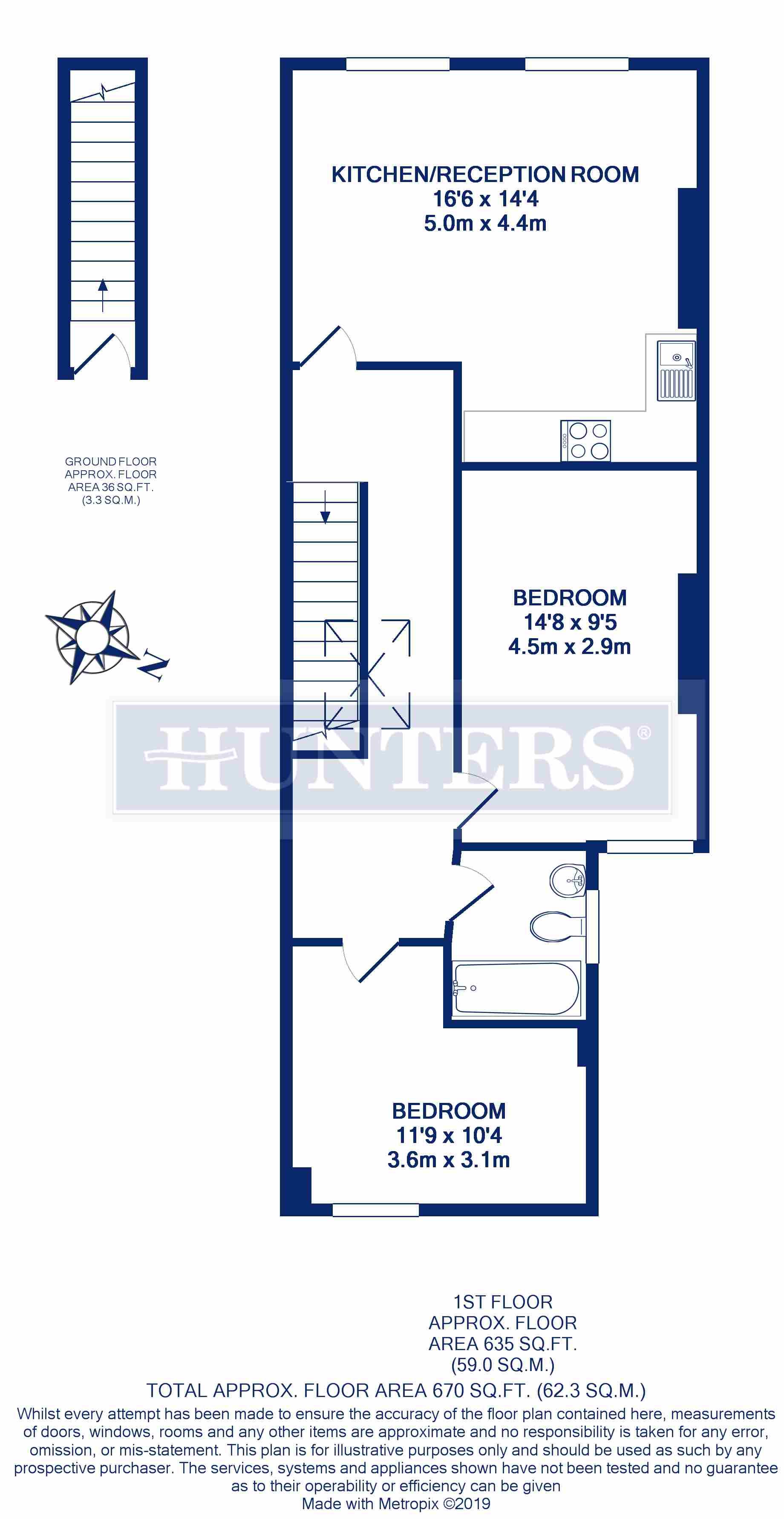 2 Bedrooms Flat to rent in West End Lane, London NW6