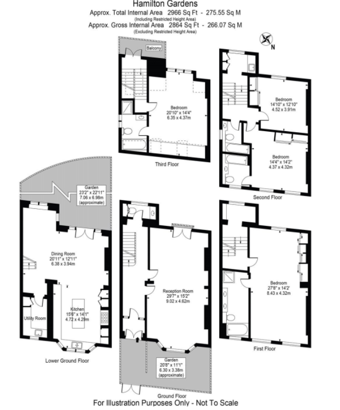 26, Hamilton Gardens, London floorplan