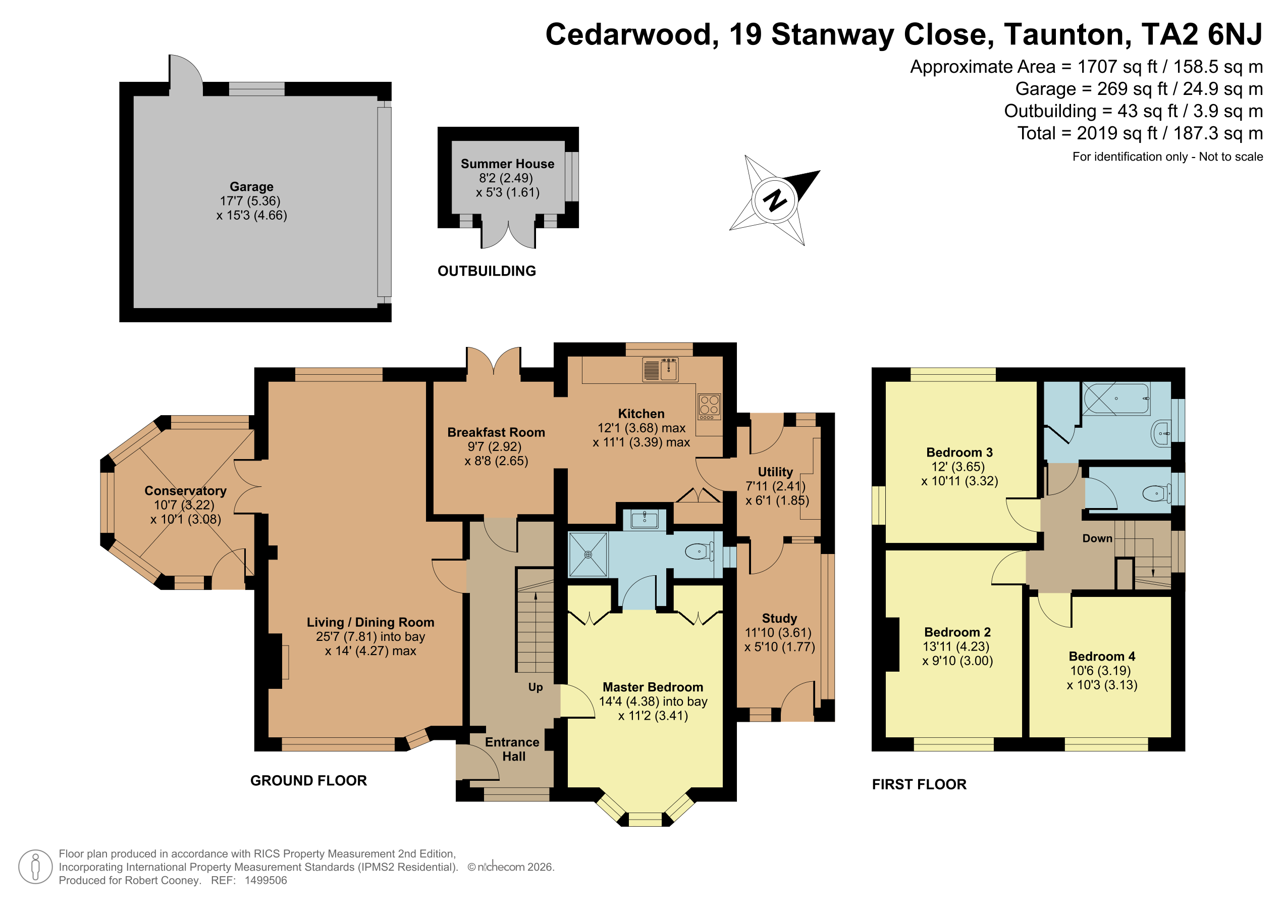 Cedarwood, 19 Stanway Close, Taunton floorplan