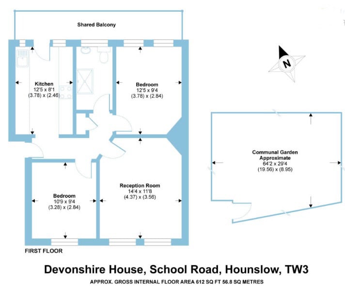 Devonshire House, Hounslow floorplan