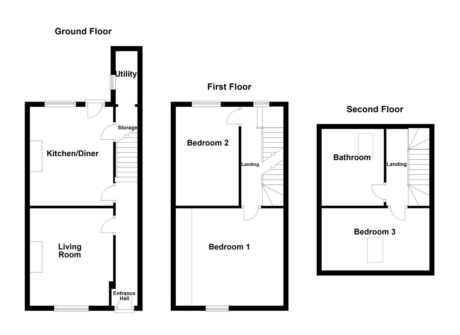 Sunnydale Terrace, Ossett WF5, 3 bedroom town house for sale 65612050