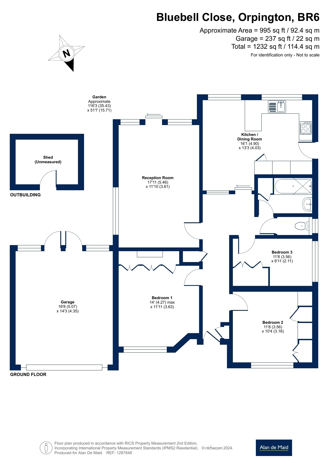 5, Bluebell Close, Orpington floorplan