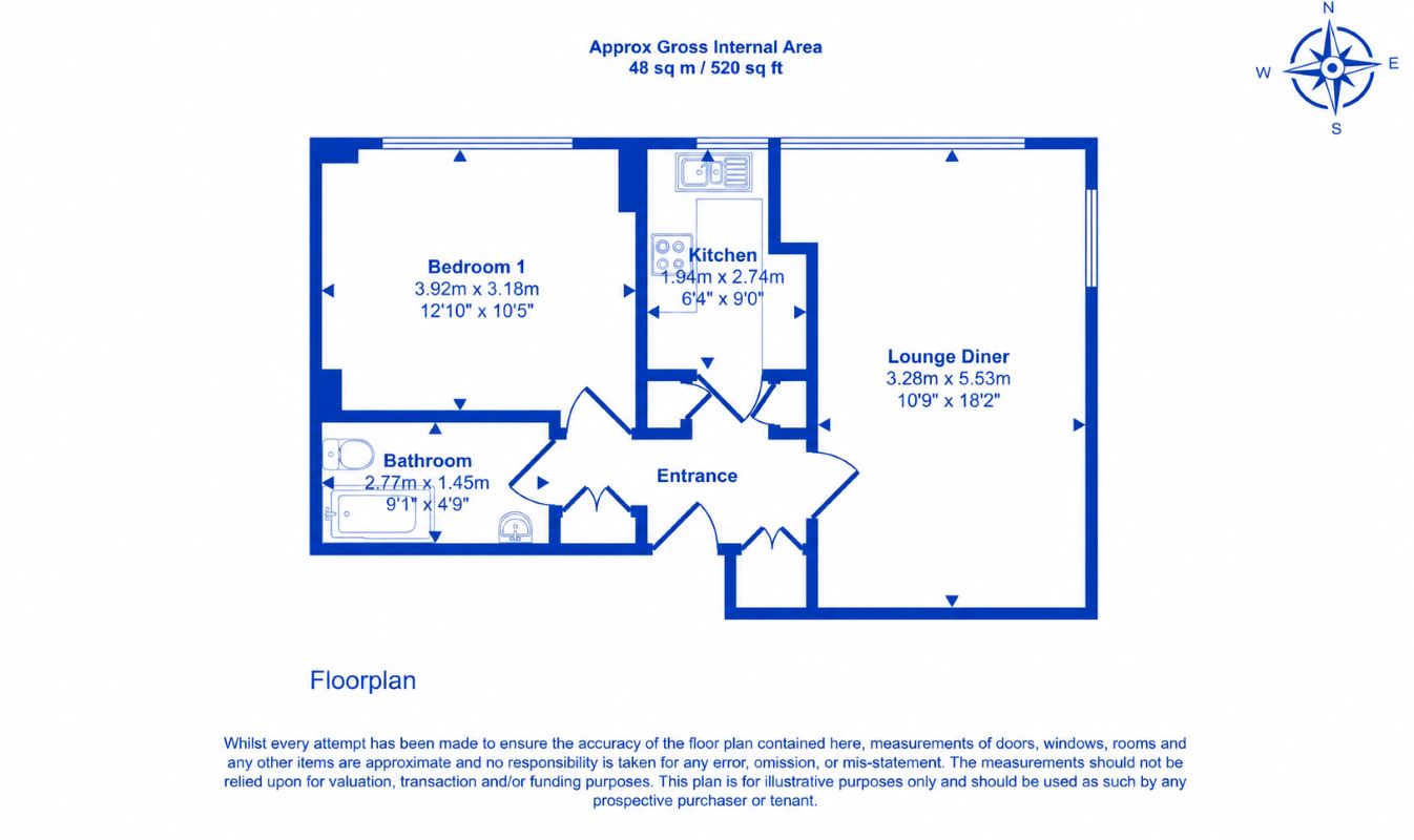 14 Coniston Court,, Kendal Street, London floorplan