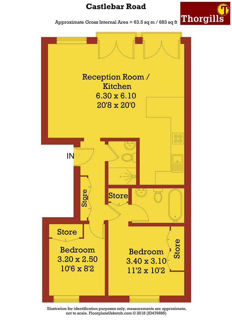 2 Bedrooms  to rent in Ripley Villas, Castlebar Road, London W5