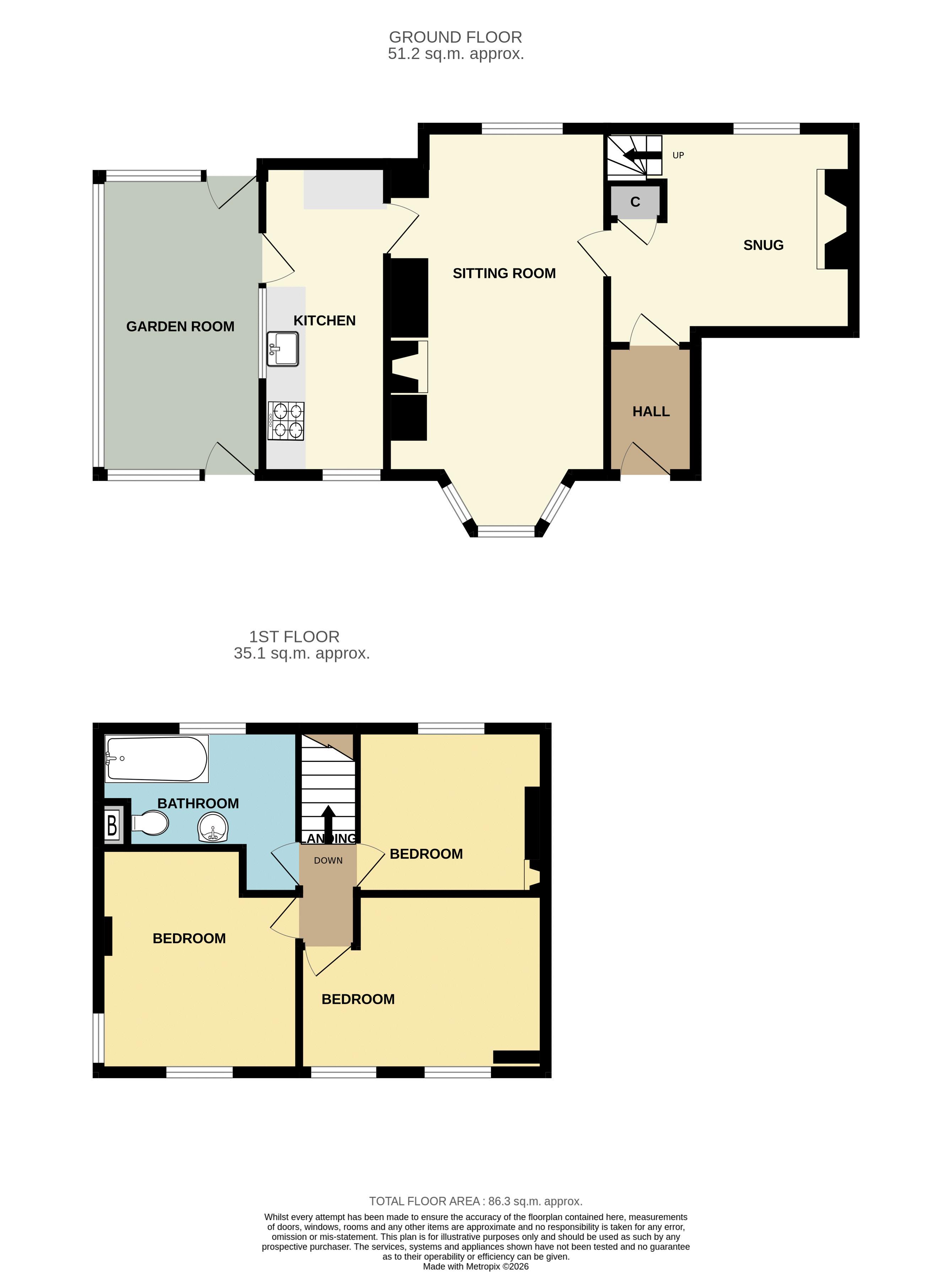 1, Belle Vue, North Street, Somerton floorplan
