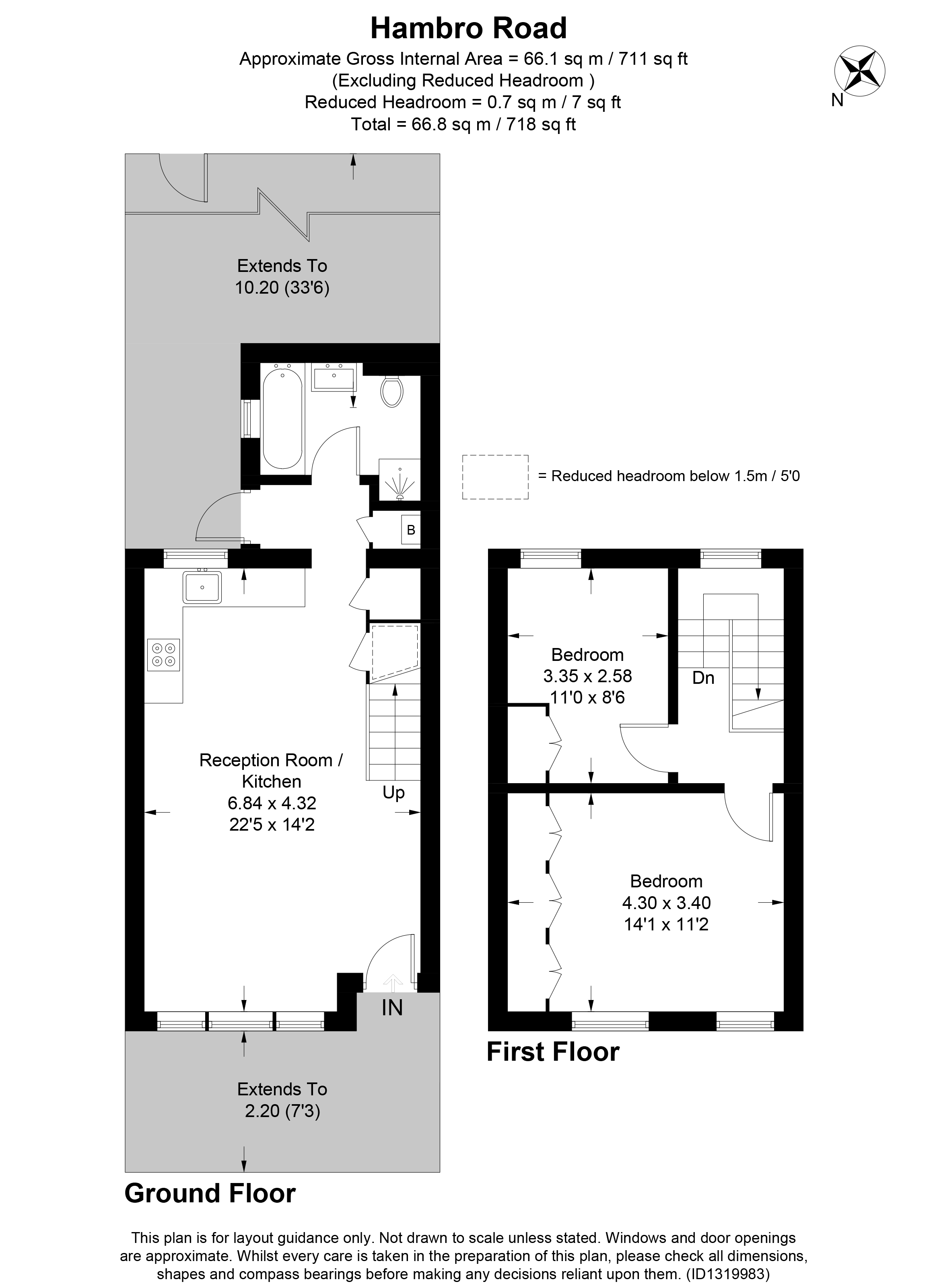 10, Hambro Road, London floorplan