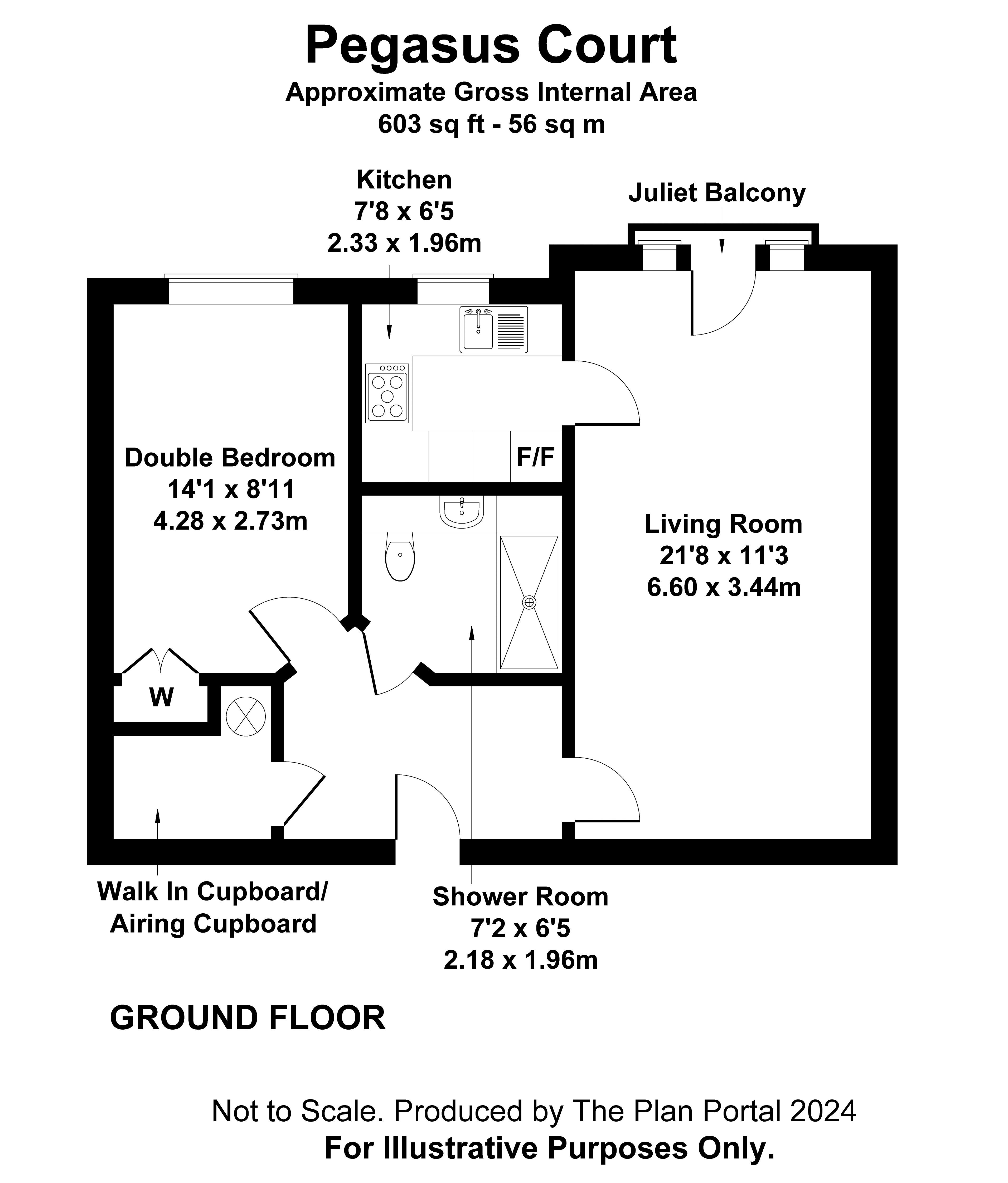 12 Pegasus Court, Stafford Road, Caterham floorplan