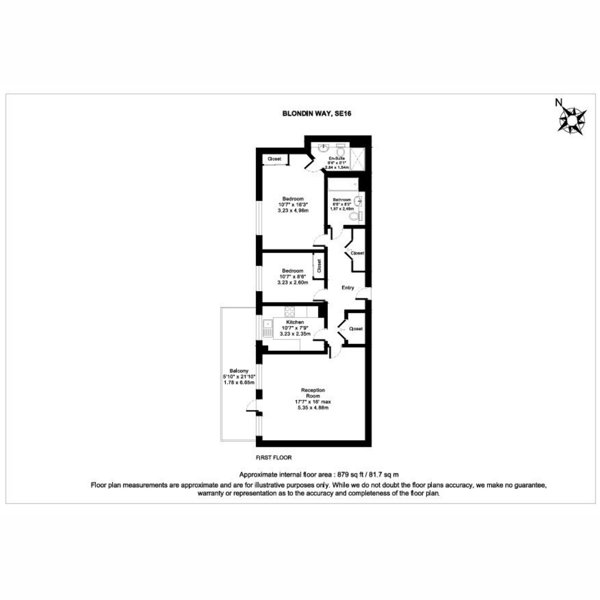 Flat 6, Campion House, 6, Blondin Way, London floorplan