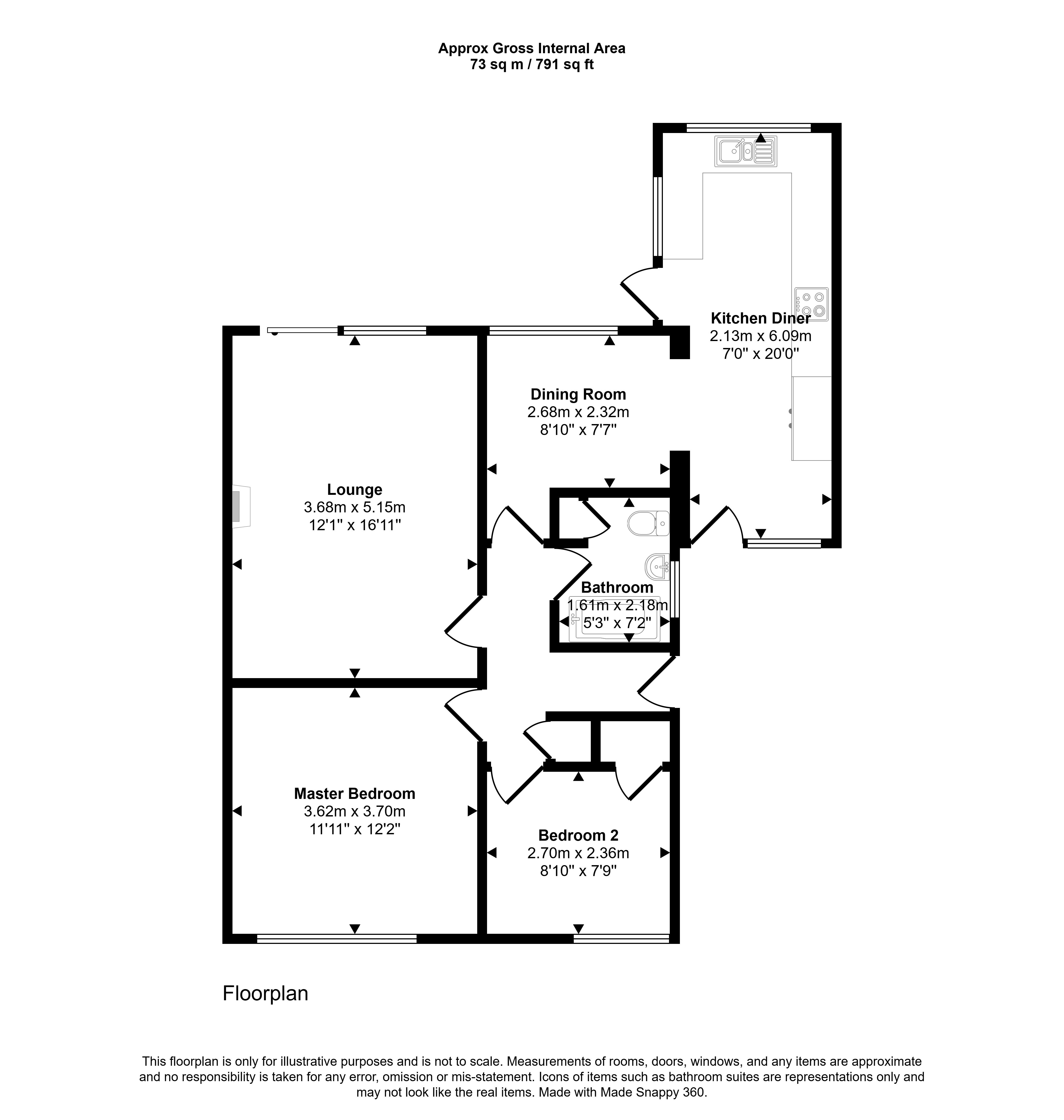 28, Summerson Way, Bedlington floorplan