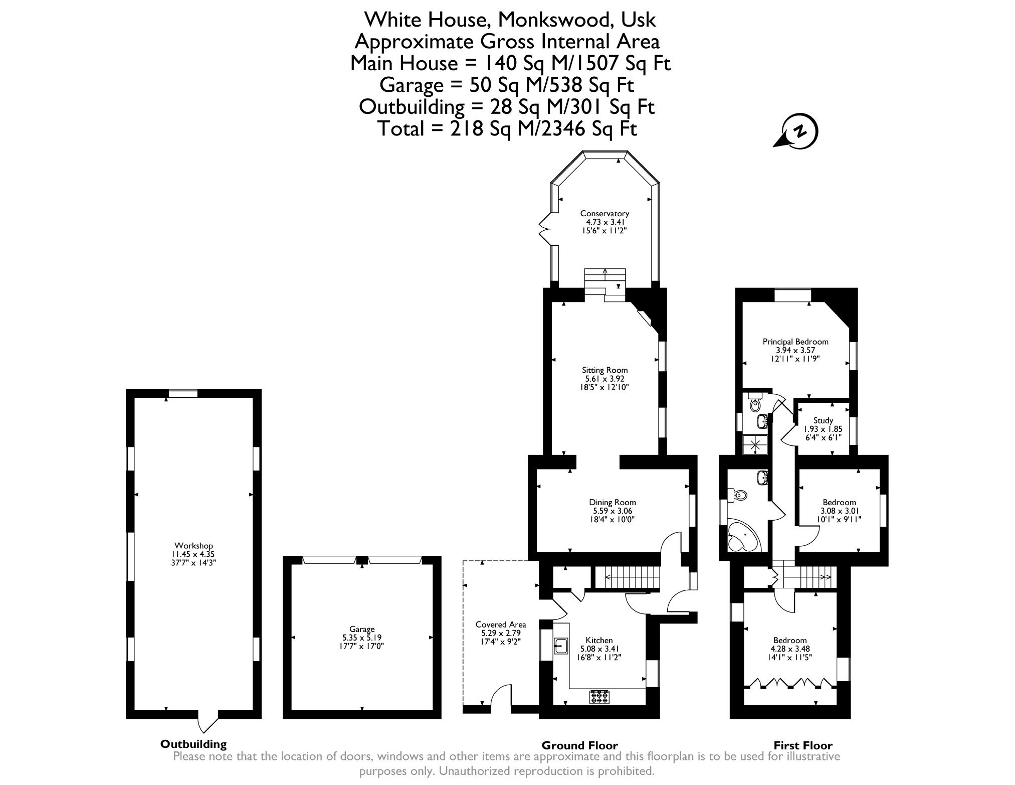 White House, Monkswood, Usk floorplan
