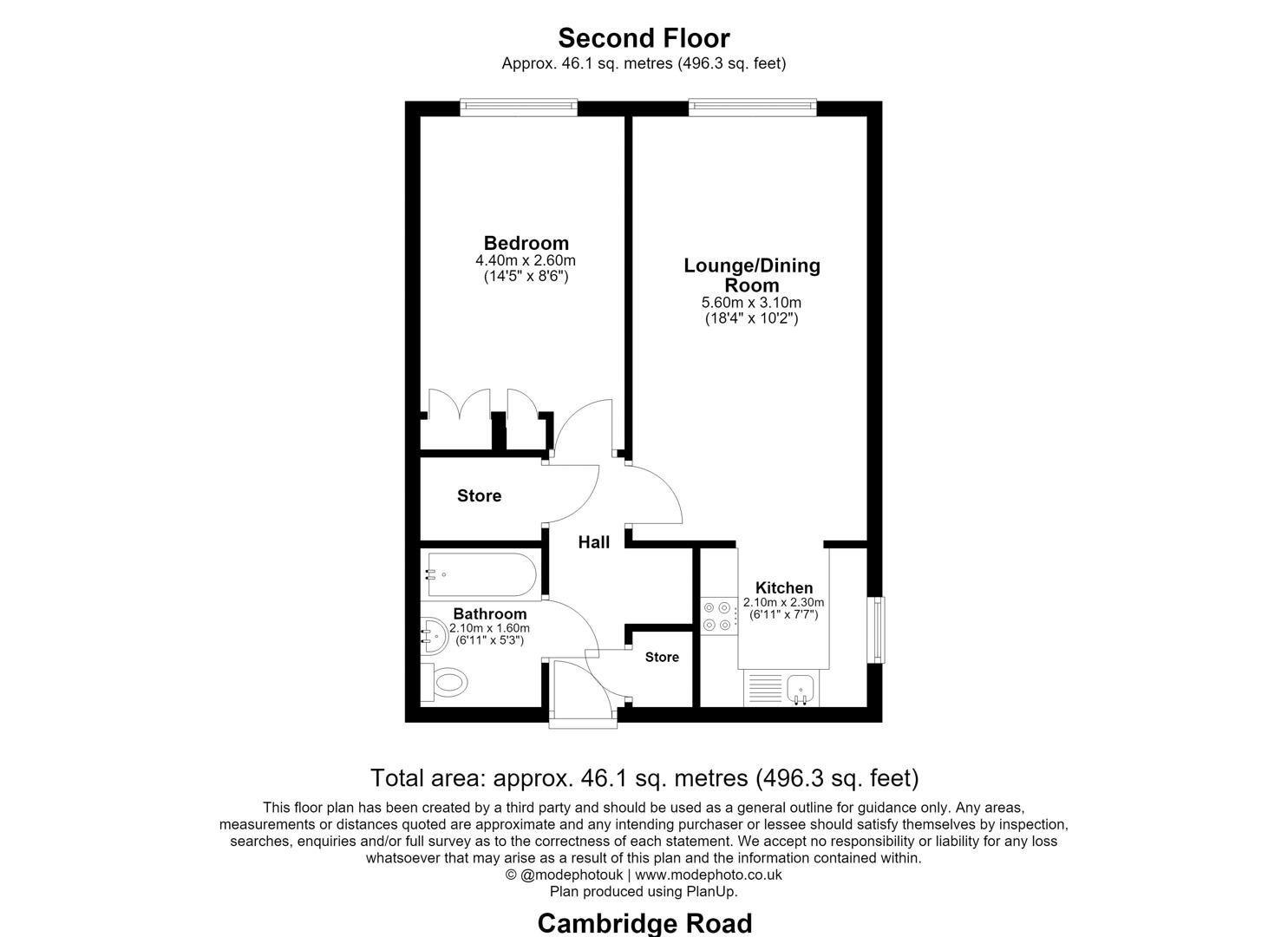 Flat 23, Oak Lodge, 56 Cambridge Road, Wanstead floorplan