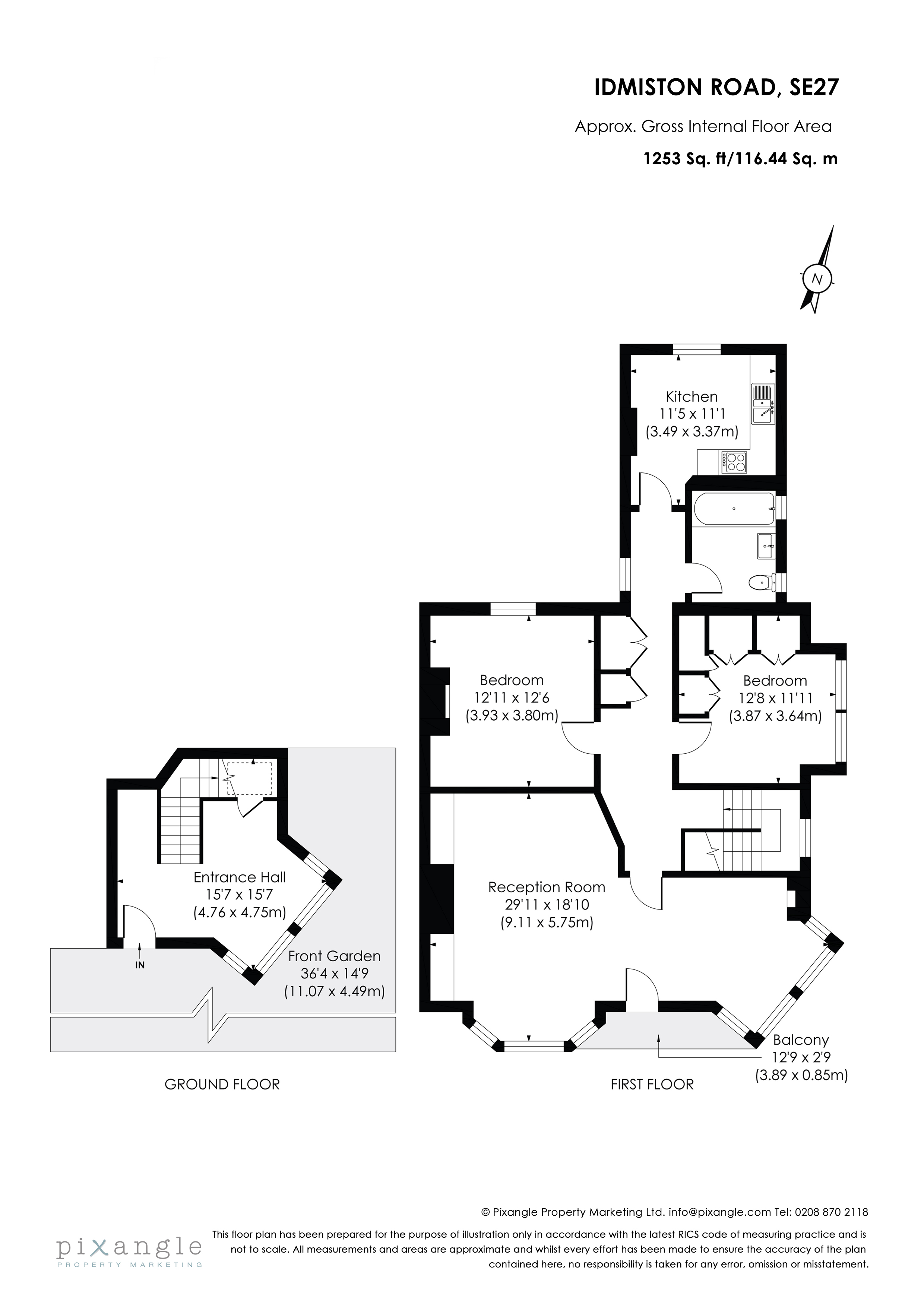 Idminston Road, London floorplan