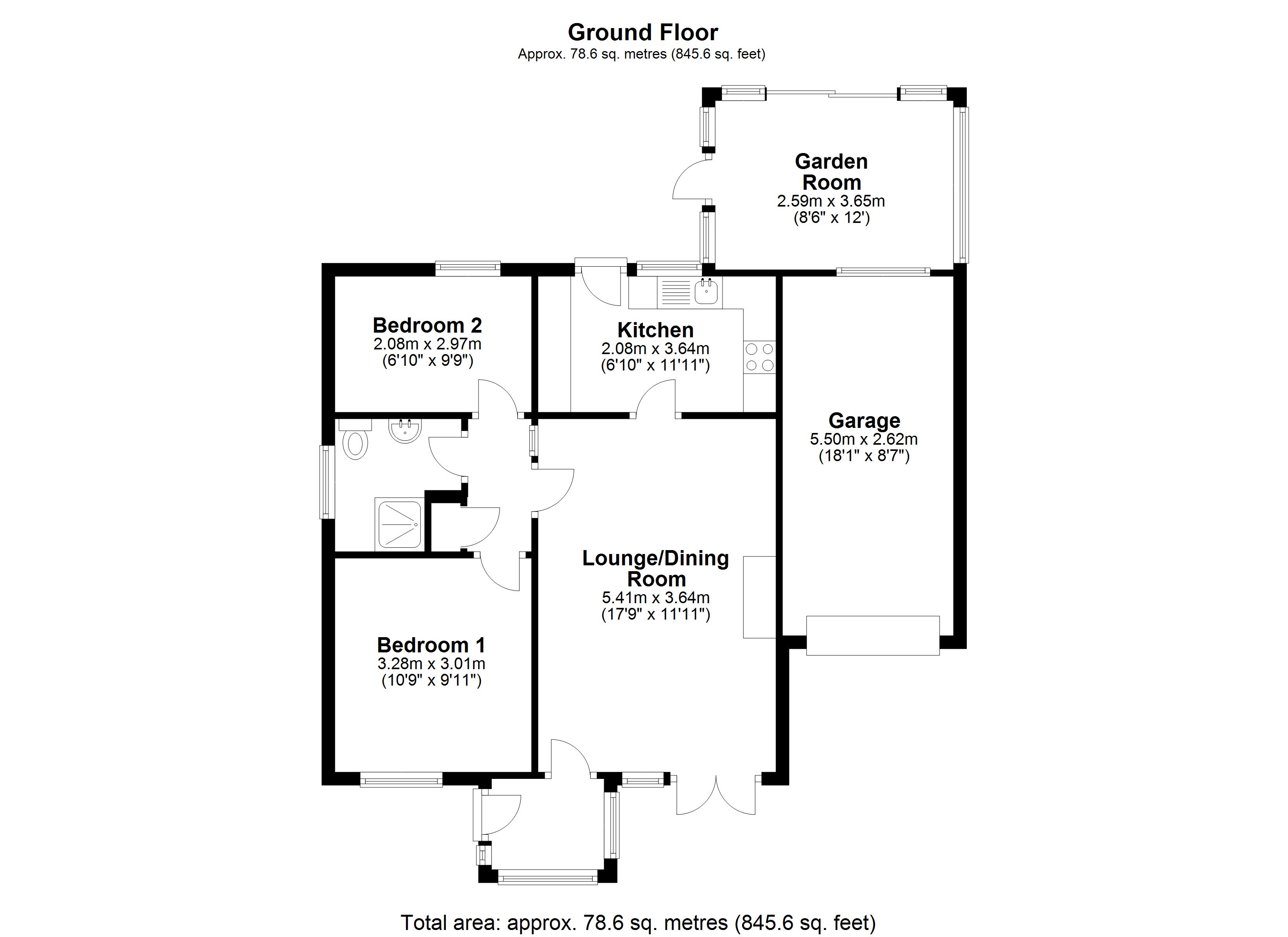 Pursley Close, Sandown, Isle Of Wight PO36, 2 bedroom bungalow for sale