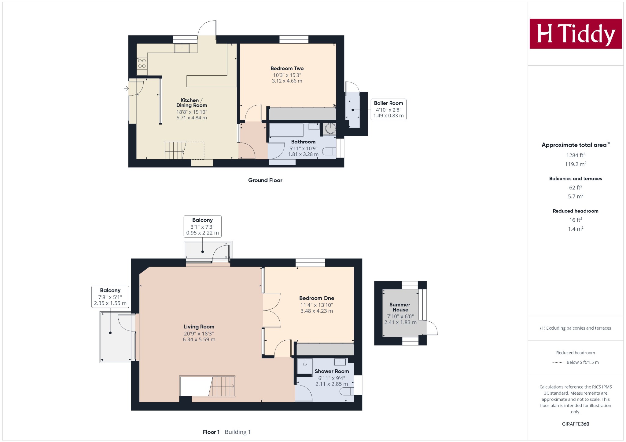 Melilot, The Lugger, Truro floorplan