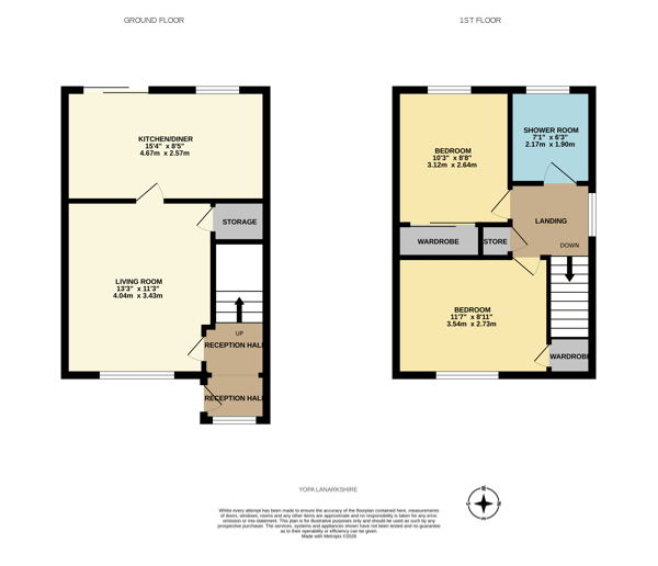 16, Holly Grove, Bellshill floorplan