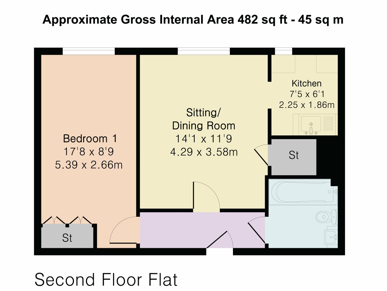 45 Homedell House, Roundwood Lane, Harpenden floorplan