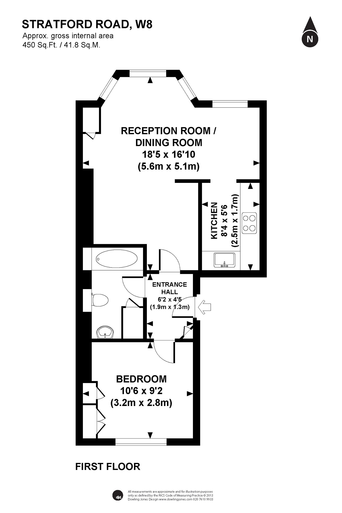 1 Bedrooms Flat to rent in Stratford Road, London W8