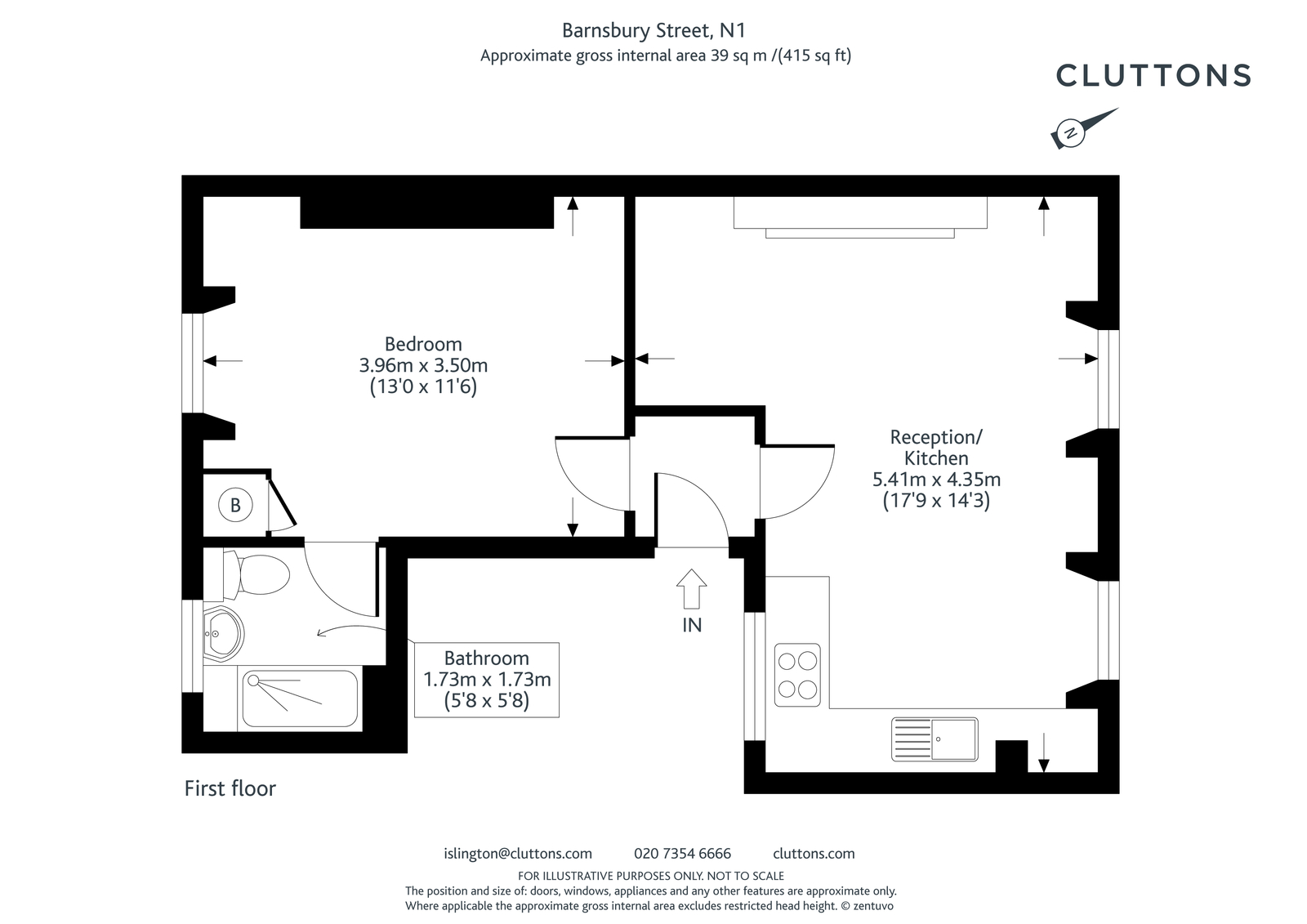 1 Bedrooms Flat to rent in Barnsbury Street, London N1
