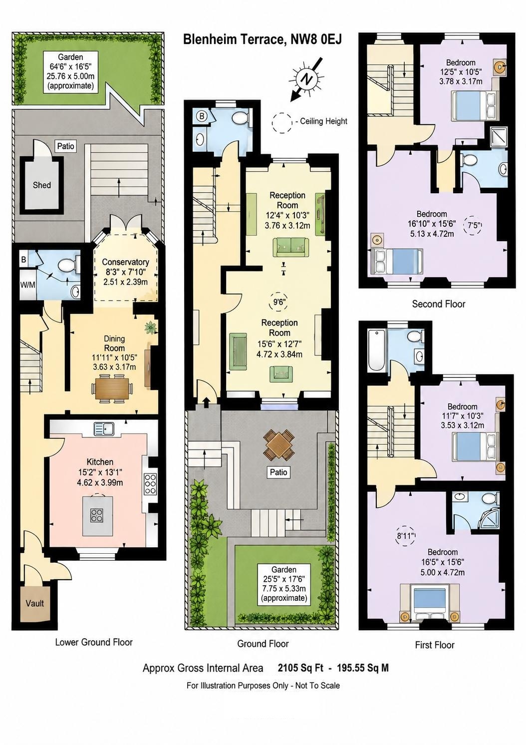 45, Blenheim Terrace, London floorplan