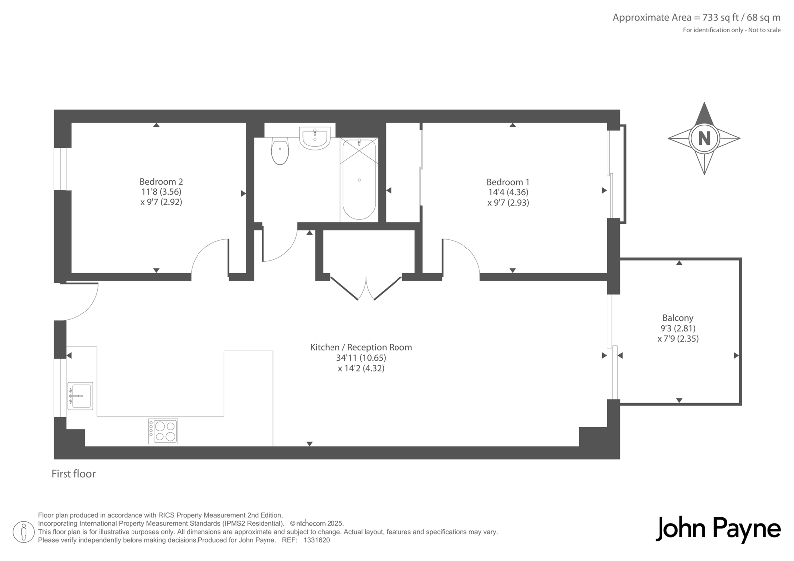 Flat 102, Barracks Court, 23, Major Draper Street, London floorplan