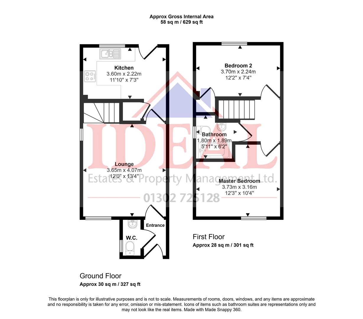 38, St. Peters Drive, Askern, Doncaster floorplan