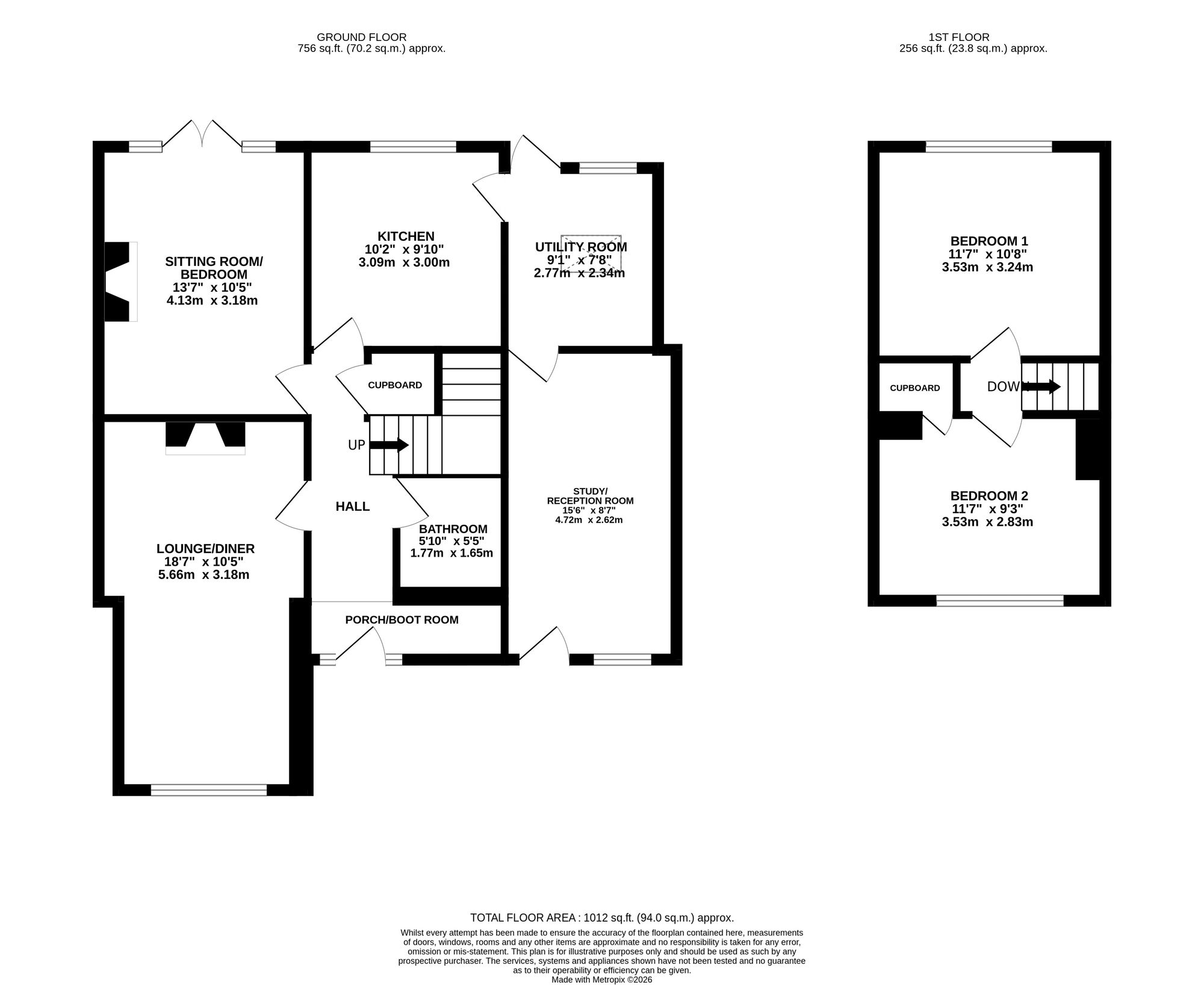 32 Milton Drive, Crewe floorplan
