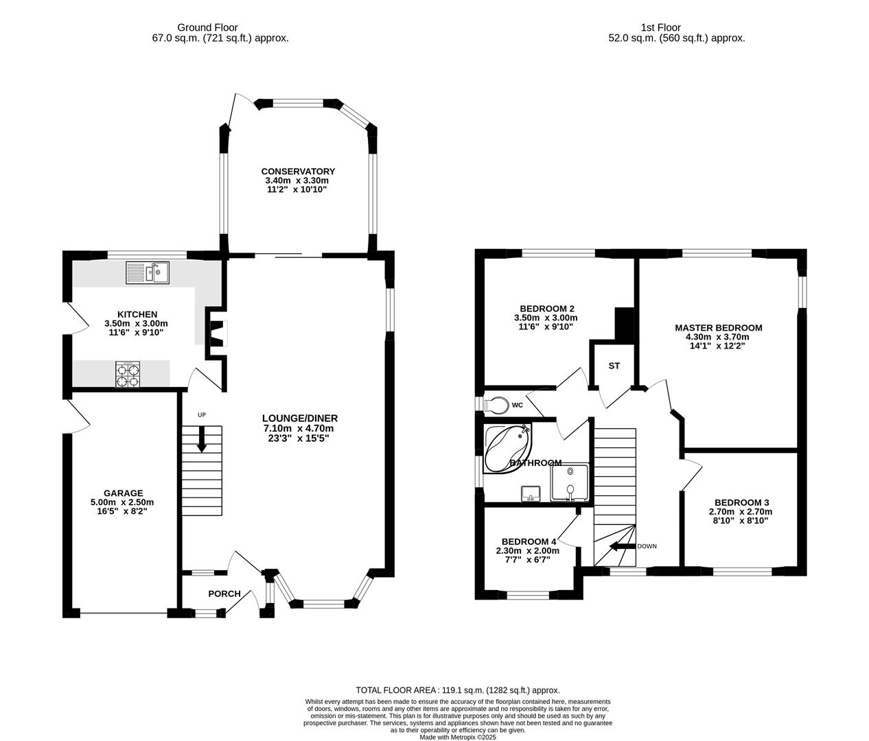 96, Grove Park, Knutsford floorplan